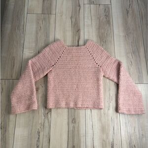 Pastel Pink Handmade Crochet Sweater-XS/S